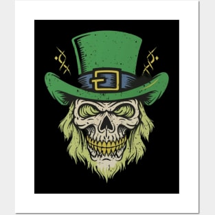 Leprechaun skull Posters and Art